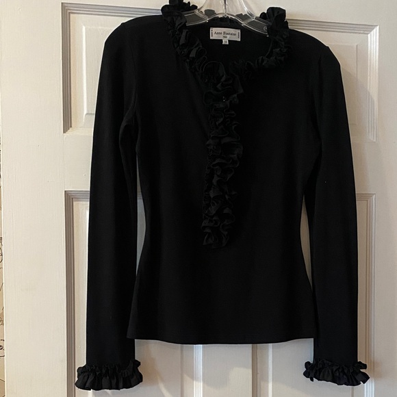 Anne Fontaine Ruffled Top. Sz. 38/ XS - Picture 2 of 9